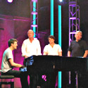Bodo, Mike, Gayle und Bernd am Flügel